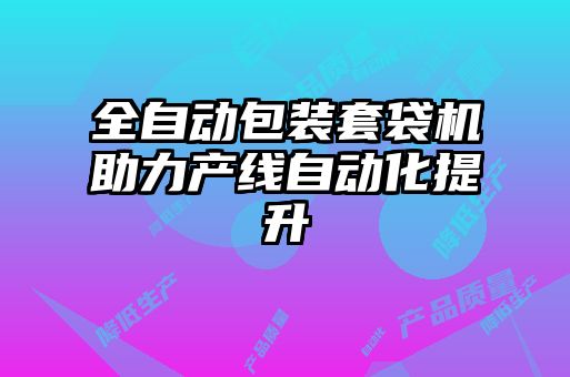 全自動(dòng)包裝套袋機助力產(chǎn)線(xiàn)自動(dòng)化提升