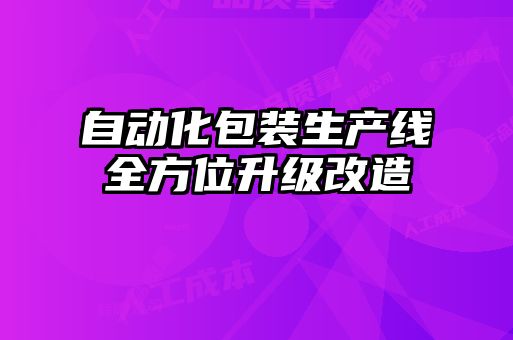 自動(dòng)化包裝生產(chǎn)線(xiàn)全方位升級改造