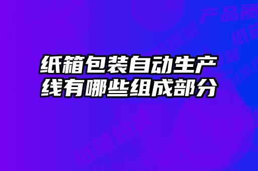 紙箱包裝自動(dòng)生產(chǎn)線(xiàn)有哪些組成部分
