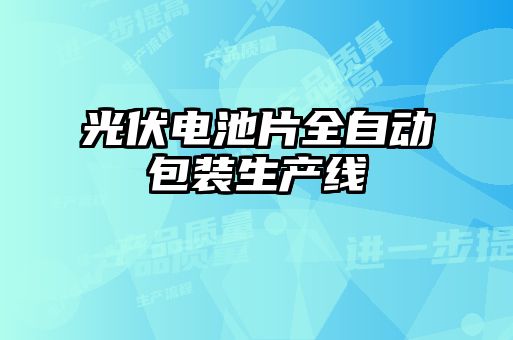 光伏電池片全自動(dòng)包裝生產(chǎn)線(xiàn)