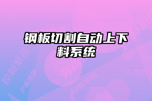 鋼板切割自動(dòng)上下料系統
