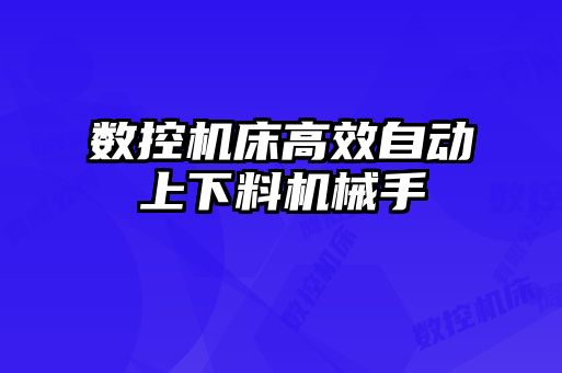 數控機床高效自動(dòng)上下料機械手